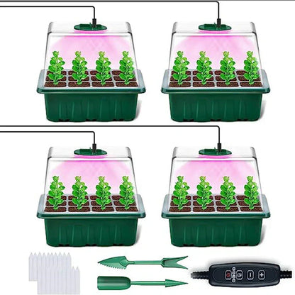 💎50% RABATT! 💎 Groningsbrickor med odlingsljus – Fuktighetskontroll, transparent och fullspektrumljus 🌱💡