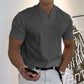 Klassisk Herr Business V-ringning T-shirt - Kort Ärm & Andningsbar Material till 5XL