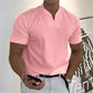 Klassisk Herr Business V-ringning T-shirt - Kort Ärm & Andningsbar Material till 5XL