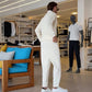 🔹 Herren Einfarbiges Set: Reißverschlussjacke & Hose – Saubere Silhouette, einfach zu tragen
