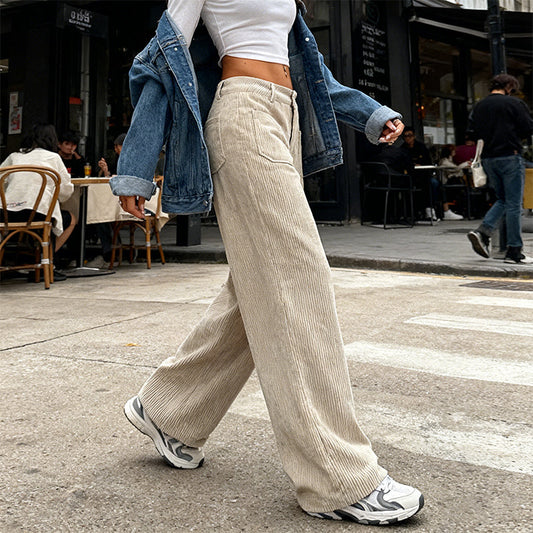 🔥54 % RABATT🔥 Dambyxor i casualstil – lös passform och hög midja för maximal komfort och stil 👖✨