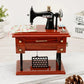 Charming Mini Sewing Machine Music Box | Handmade Wooden Keepsake for Craft Lovers