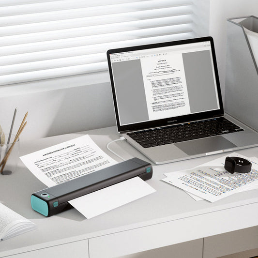 Bärbar trådlös termisk skrivare D810 – Bluetooth, US Letter, för resa, studio & kontor