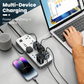 Multi-Outlet Power Strip with Long Extension Cord – USB Charging Ports Included