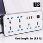 Multi-Outlet Power Strip with Long Extension Cord – USB Charging Ports Included