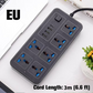 Multi-Outlet Power Strip with Long Extension Cord – USB Charging Ports Included