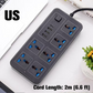 Multi-Outlet Power Strip with Long Extension Cord – USB Charging Ports Included