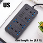 Multi-Outlet Power Strip with Long Extension Cord – USB Charging Ports Included