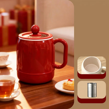 12h Värmehållning! Multifunktionell Bärbar Elektrisk Gryta – Din Kompakta Matlagare för Kontor & Resor