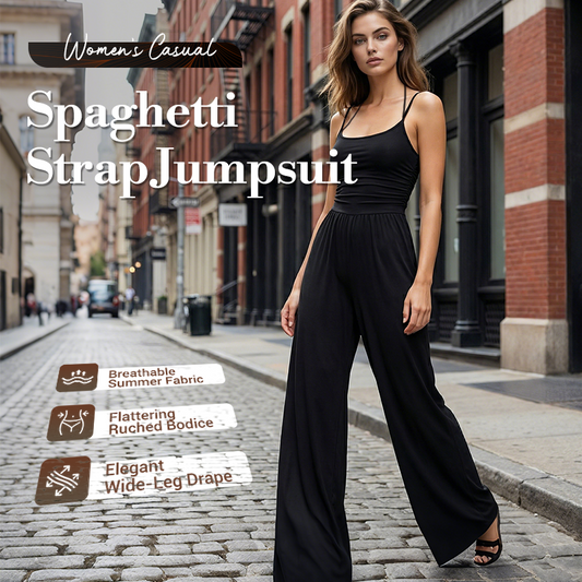 📢📢50 % RABATT !!!⏰Casual jumpsuit med spaghettiband för damer