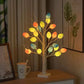 ✨Bordsbjörk med 24 LED-upplysta ägg🌳💡
