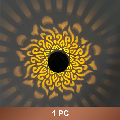 Solcellsdriven Mandala Projektorlampa | Väderbeständig utomhusbelysning