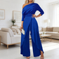 Elegant jumpsuit med én skulder for kvinner
