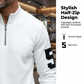 👕 50% REA! 🔥 2-delars Set för Herrar – Halvzips-overdel & Byxa, Sportig & Bekväm Look för Vardagen 👖