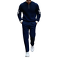 👕 50% REA! 🔥 2-delars Set för Herrar – Halvzips-overdel & Byxa, Sportig & Bekväm Look för Vardagen 👖